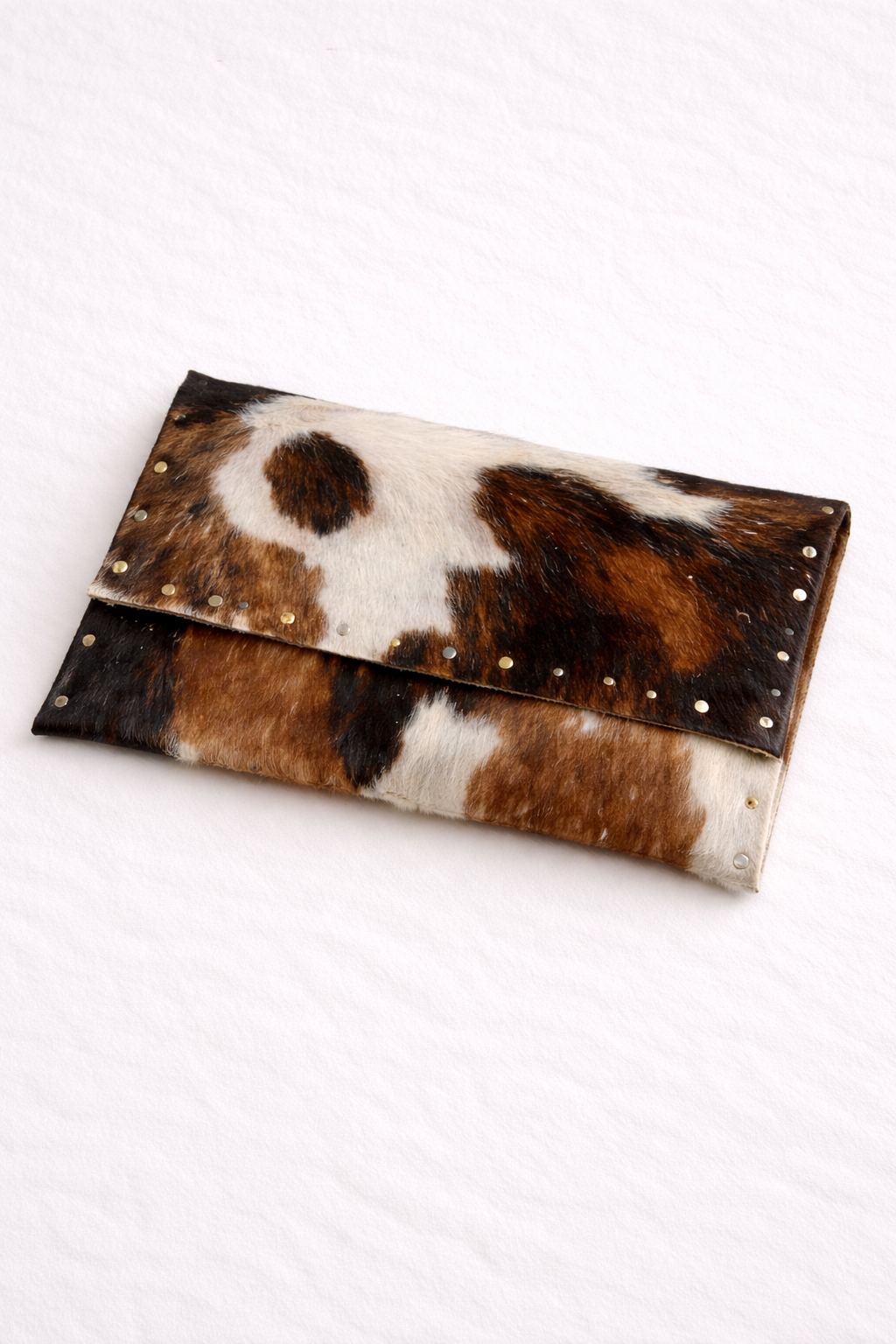 COWHIDE STUDDED COMPUTER SLEEVE